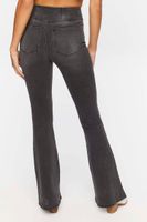 Women's Embroidered High-Rise Flare Jeans in Washed Black, 27