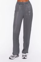 Women's High-Rise Straight-Leg Pants in Grey Medium