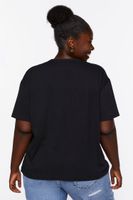 Women's Relaxed Crew T-Shirt in Black, 0X