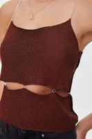 Women's O-Ring Cutout Sweater-Knit Cami