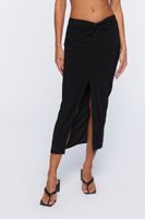 Women's Slinky Crop Top & Midi Skirt Set Medium