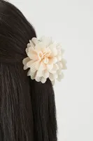 Flower Claw Hair Clip in Nude