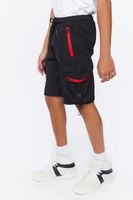 Men Cargo Utility Shorts in Black, XL