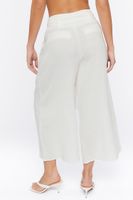 Women's Belted Gaucho Pants in White Medium