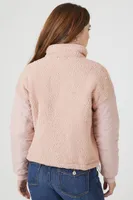 Women's Faux Shearling Bomber Jacket Taupe