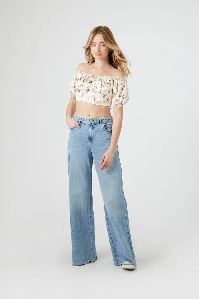 Satin Patterned Twist Front Crop Top