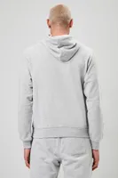 Men Basic Heathered Drawstring Hoodie in Heather Grey Medium