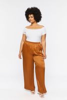 Women's Satin Palazzo Pants in Maple, 0X