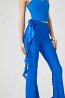 Women's Embellished Flare Leg Pants Royal