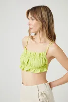 Women's Open-Back Ruffled Cropped Cami XL