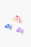 Colorblock Hair Claw Clip Set in Pink