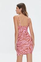 Women's Zebra Print Mini Dress in Pink Medium