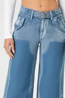 Women's Acid Wash Belted Jeans