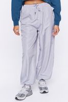 Women's Baggy Windbreaker Parachute Pants in Grey Large