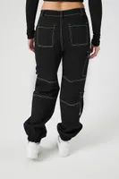 Women's Cargo Pocket Joggers in Black Medium