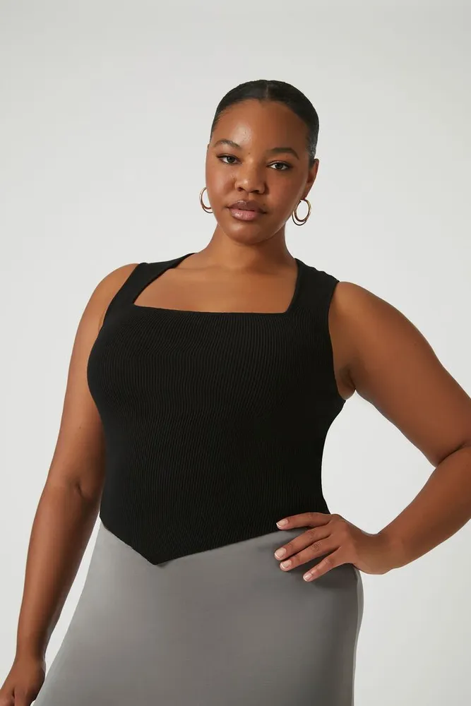 Women's Sweater-Knit V-Hem Tank Top