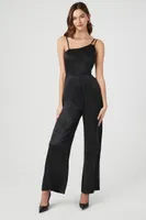 Women's Satin Asymmetrical Jumpsuit