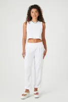 Women's Crepe Wide-Leg Cargo Pants