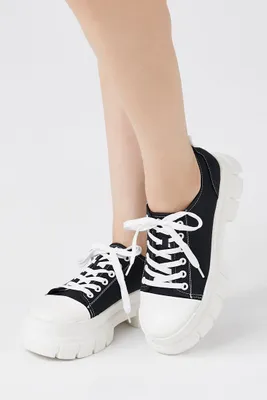 Women's Lace-Up Lug-Sole Sneakers 8