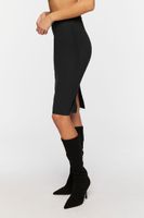 Women's Ponte Midi Pencil Skirt in Black Small