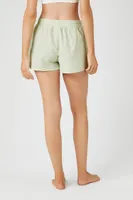 Women's Striped Pajama Shorts in Pistachio Medium