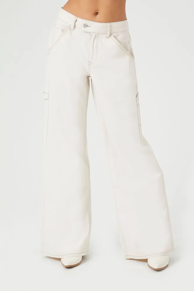 Striped Linen-Blend Pants