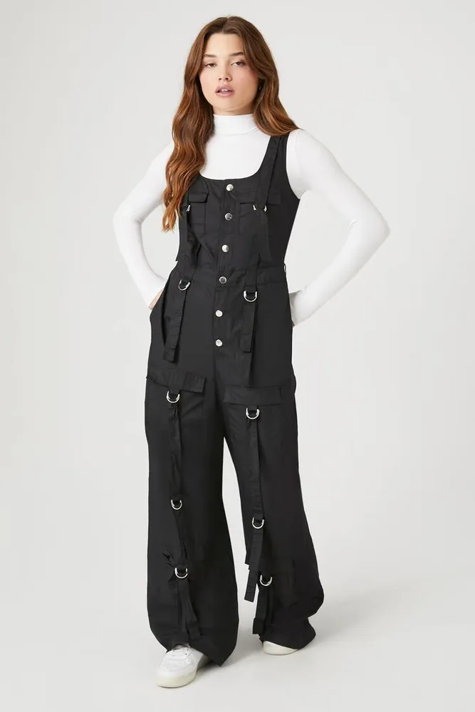 Tube Top Cargo Jumpsuit