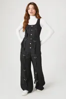 Women's Utility Cargo Jumpsuit in Black Small