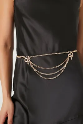 Layered Chain Snake Belt in Gold