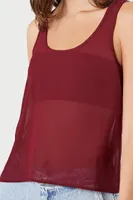 Women's Chiffon Scoop Tank Top