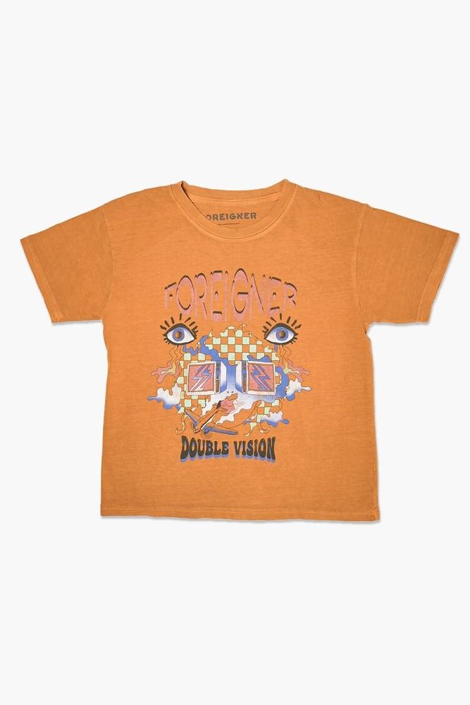 Kids Foreigner Graphic T-Shirt (Girls + Boys) Mustard,