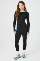 Women's Fitted Open-Back Jumpsuit in Black Large