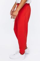 Men Basic Drawstring Joggers in Red Large