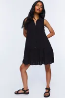 Women's Sleeveless Mini Shirt Dress