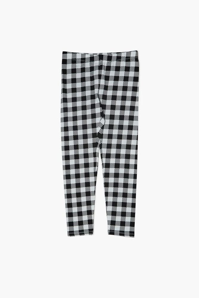 Girls Houndstooth Leggings (Kids) Black/White,