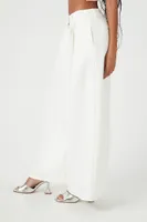 Women's High-Rise Wide-Leg Pants White