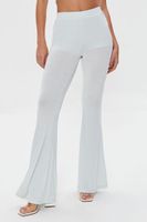 Women's Slinky High-Rise Flare Pants in Mint Large