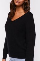 Women's Ribbed Drop-Sleeve Sweater Small