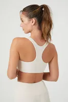 Women's Ribbed Racerback Sports Bra in Birch Small