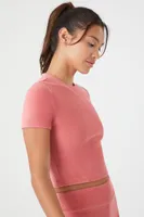 Women's Active Corduroy Tee in Faded Rose Large