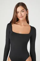 Women's Contour Long-Sleeve Bodysuit in Black Medium