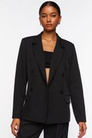 Women's Double-Breasted Suit Blazer & Pants Set in Black Medium