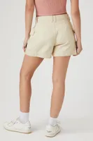 Women's Twill Mid-Rise Cargo Shorts Large