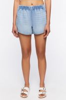 Women's Dolphin-Hem Denim Shorts in Light Denim, 29