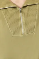 Women's Half-Zip Fleece Pullover in Olive Large