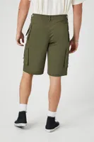 Men Mid-Rise Cargo Shorts Light Olive,
