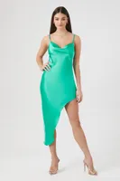 Women's Satin Cowl Slip Dress in Latigo Bay Medium