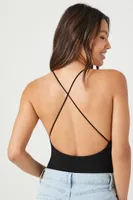 Women's Seamless Crisscross Bodysuit in Black Medium