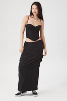 Women's Cargo Maxi Skirt in Black Medium