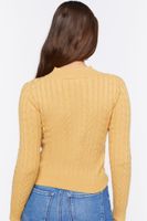 Women's Cable Knit Cutout Crossover Sweater Large